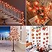 6 Pack Fall Garland with Lights Thanksgiving Decor Total 60FT & 120 Lights Maple Leaves String Lights Thanksgiving Halloween Garland Waterproof 3AA Battery Powered for Thanksgiving Fireplace Outdoor D