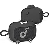 for Anker Soundcore Select 4 Go Speaker Cartoon Cute Silicone Case Cover, Anti Scratch Shockproof Protective Skin Cover Compatible with Soundcore Select 4 Go Bluetooth Shower Speaker (Black)