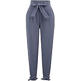 GRACE KARIN Women Dress Pants, 2025 Fall Business Casual Outfits, High Waist Paper Bag Bow Tie Pencil Slacks with Pockets