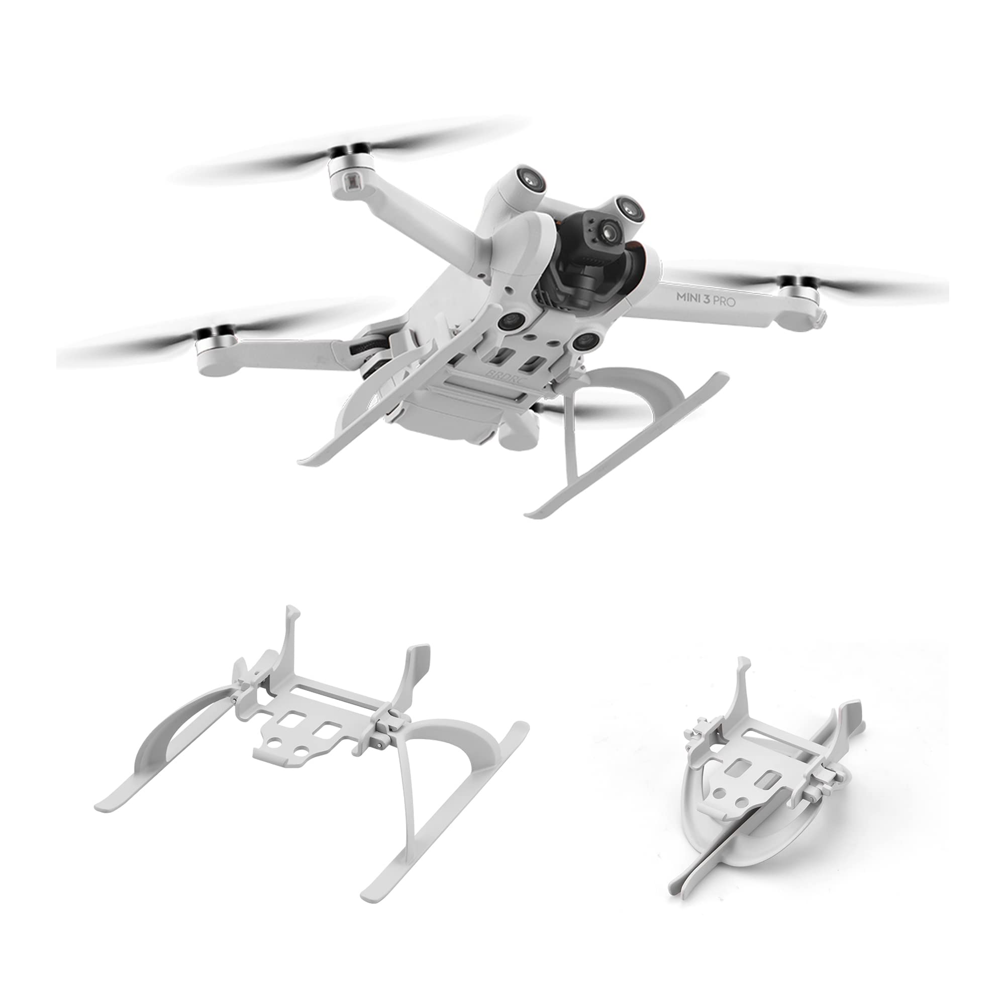 Fututech Foldable Landing Train for DJI Mini 3 Pro Lift Bracket Sled Shape Bracket Accessories Landing Gear for Drone