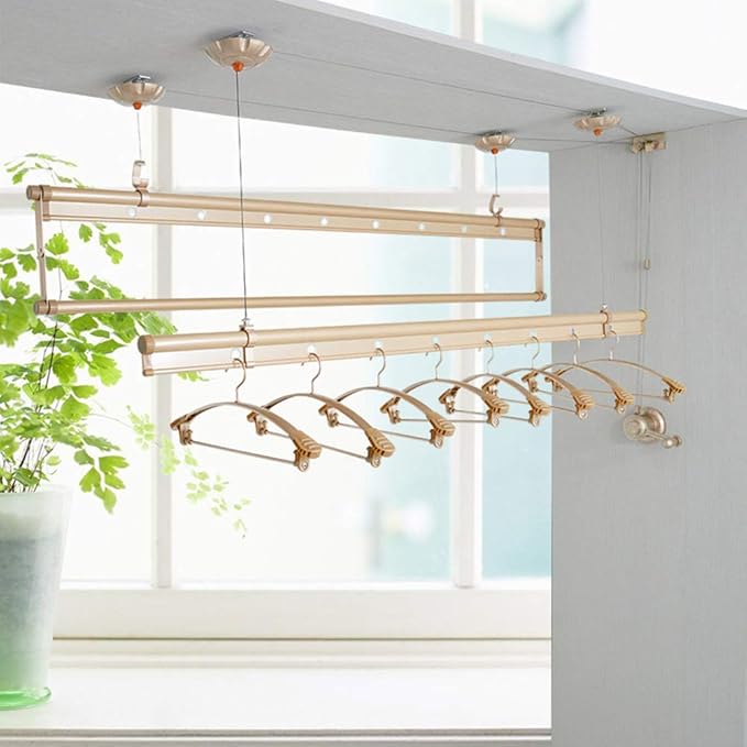 Drying Rack Clothes Airer Ceiling Pulley Maid Traditional
