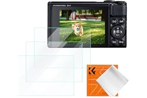 K&F CONCEPT Screen Protector Compatible with Canon PowerShot SX740 HS Camera Accessories 3 Pack, 0.3mm 9H Hardness Tempered G