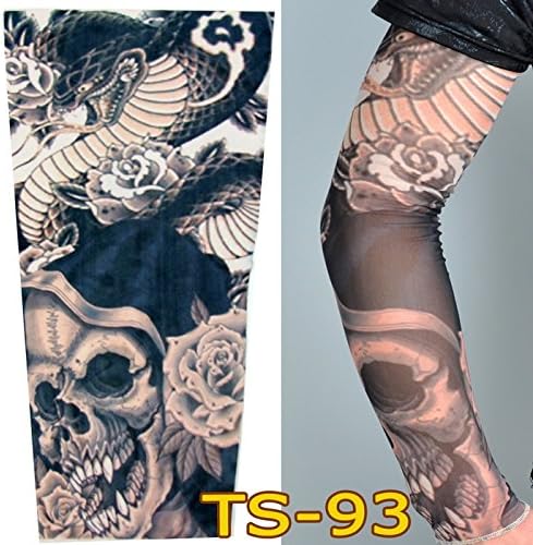 8 x AKORD Stretch Nylon Fake Tattoo Sleeves/Arms, Fancy Dress, Eagle/Tiger/Skull/Nun/Clown/Woman Tattoo, Selection 2 - Image 3