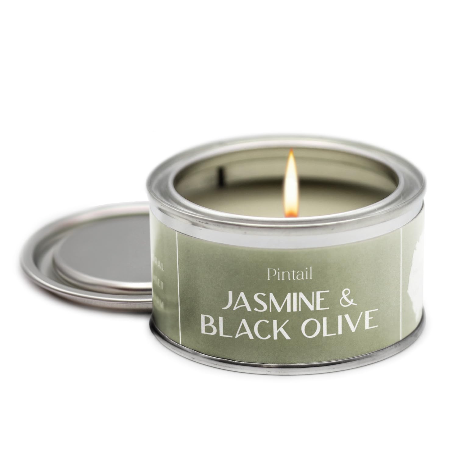 Pintail Candles Paint Pot Candle (Jasmine & Black Olive Home Fragrance) Scented Candles Long Burning (14 Hour Burn Time), Hand-Poured Scented Candles Gifts for Women - Genuine Pintail Candle Gift