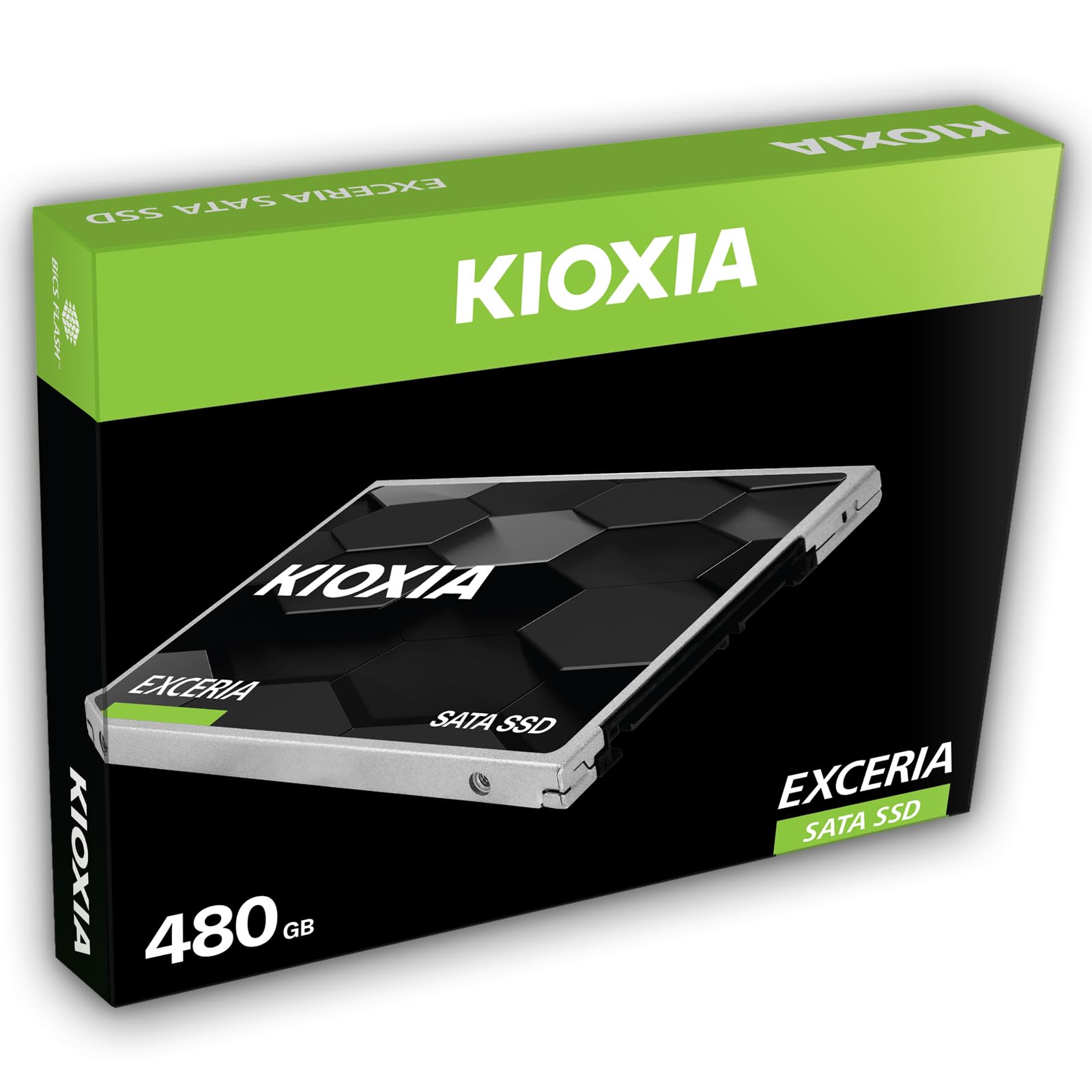 KIOXIA EXCERIA SATA SSD 480GB - 2.5” Serial ATA (SATA) 6 Gbit/s, Read/Write Speed up to 555/540 MB/s, Internal Drive for Notebook/Laptop, Desktop PC, HDD Upgrade (LTC10Z480GG8)