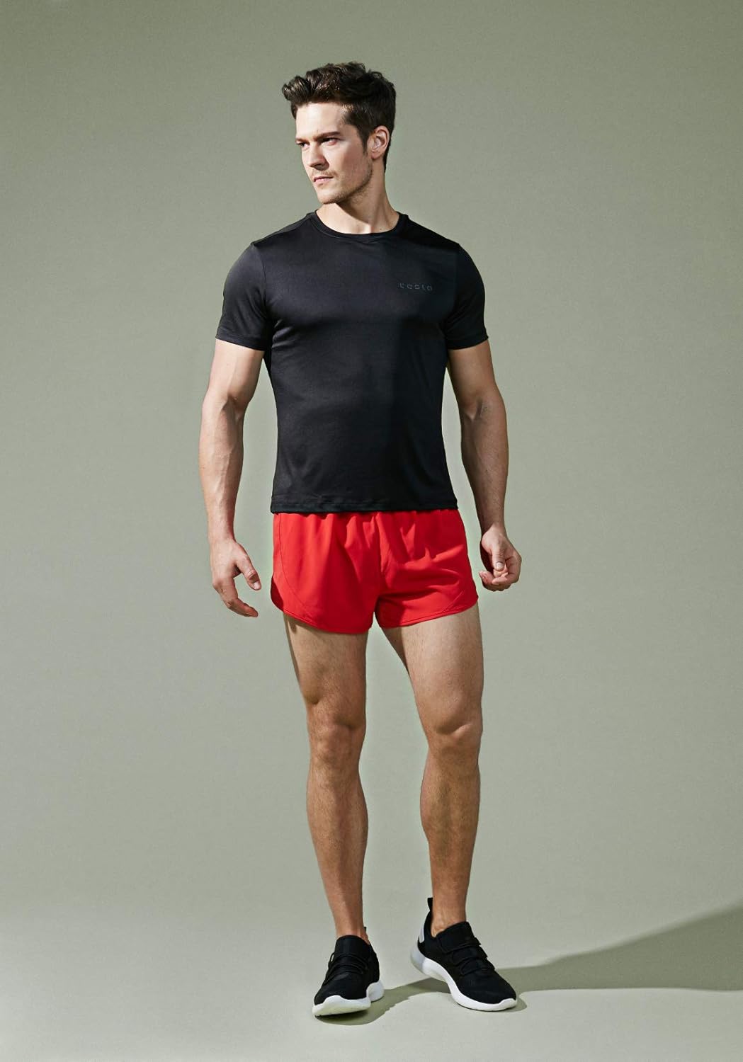 TSLA Men's Active Running Shorts, 3 Inch Quick Dry Mesh Jogging Workout Shorts, Gym Athletic Marathon Shorts with Pockets: Clothing