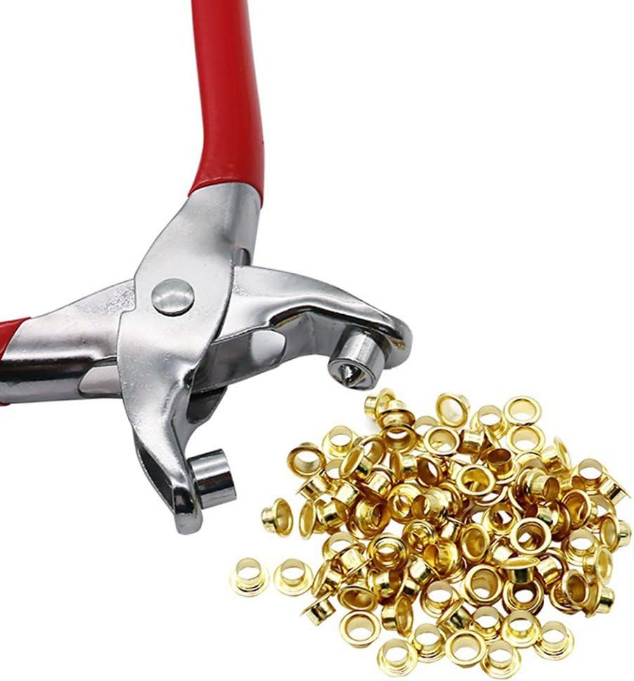 30 Eyelets Grommet Pliers Eyelets Set For DIY Shoes Clothes Manual Tools Kit,Easy to use