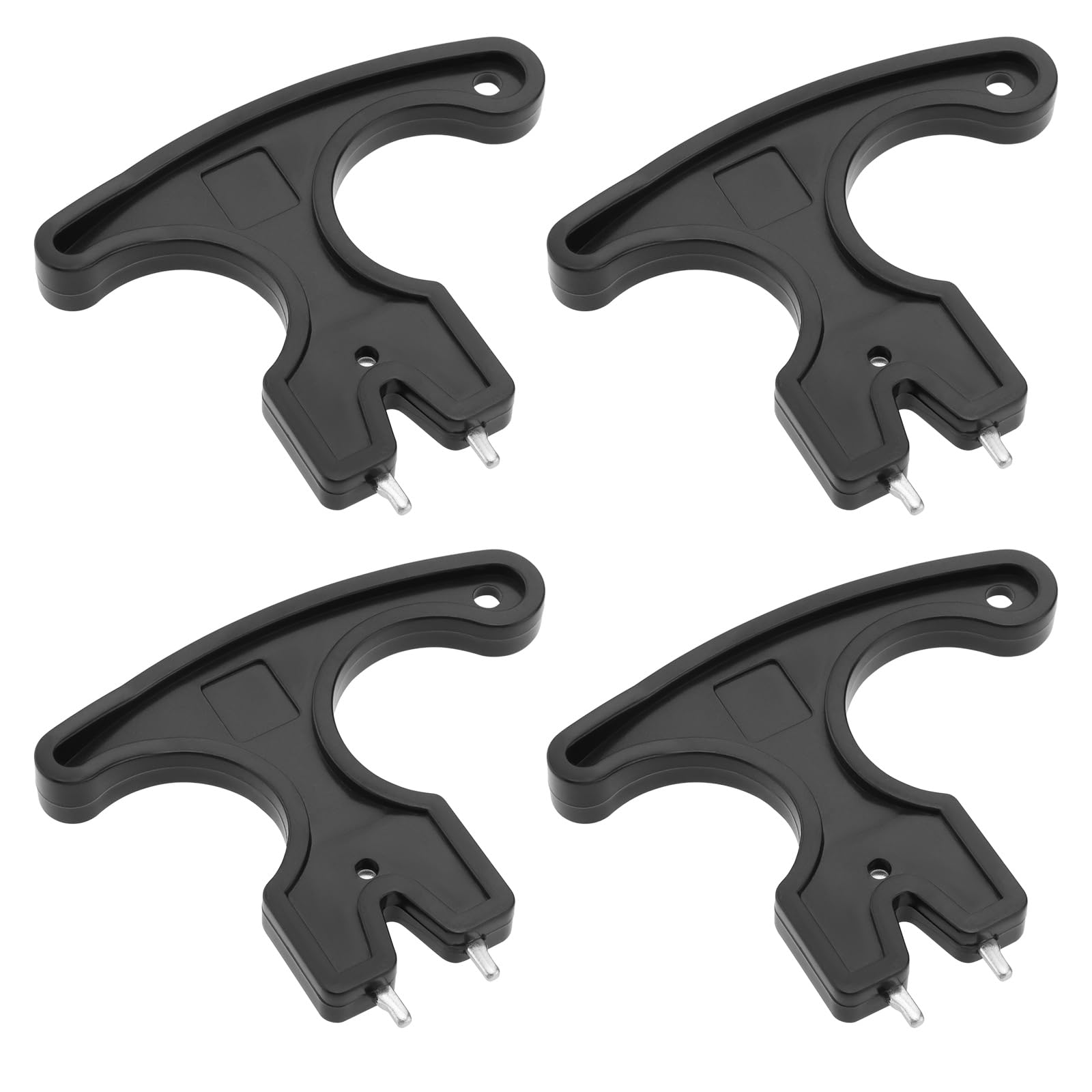 OTOTEC 4Pcs Black Golf Shoes Spikes Fast Removal Universal Tool Two Pin Golf Shoes Spike Wrench Handheld Spikes Wrench for Cricket Shoe Golf Shoes