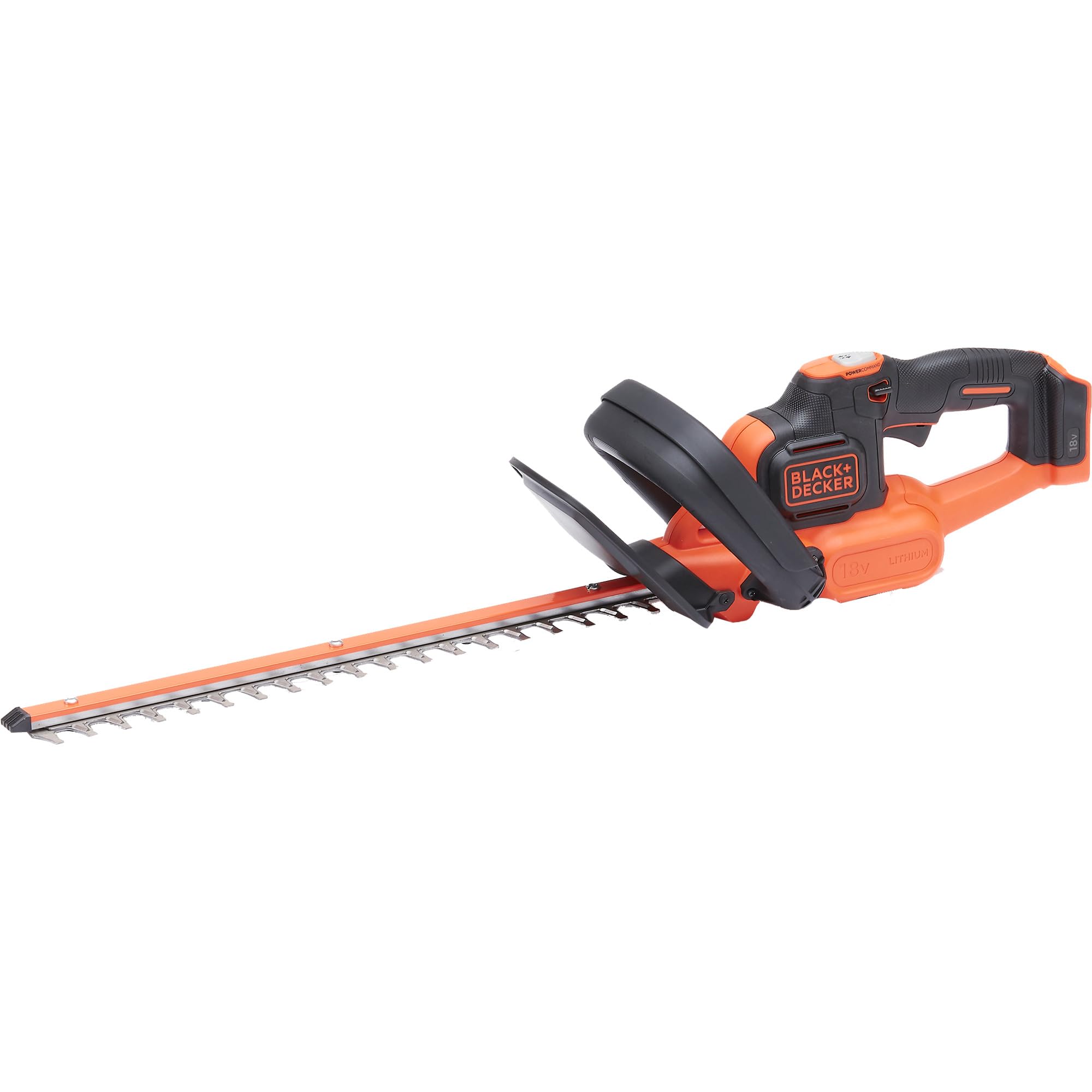 BLACK+DECKER 18V Cordless 45cm Anti-Jam Hedge Trimmer - Bare Unit (Battery not Included)