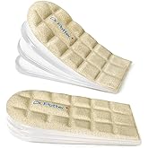 DR. Potter+ 4 Layers Adjustable Height Increase Insoles, 1 Inch Heel Lift for Leg Length Discrepancies, Heel Cushions for Heel Spurs and Heel Pain, Heel Inserts for Women and Man (Beige, Small)
