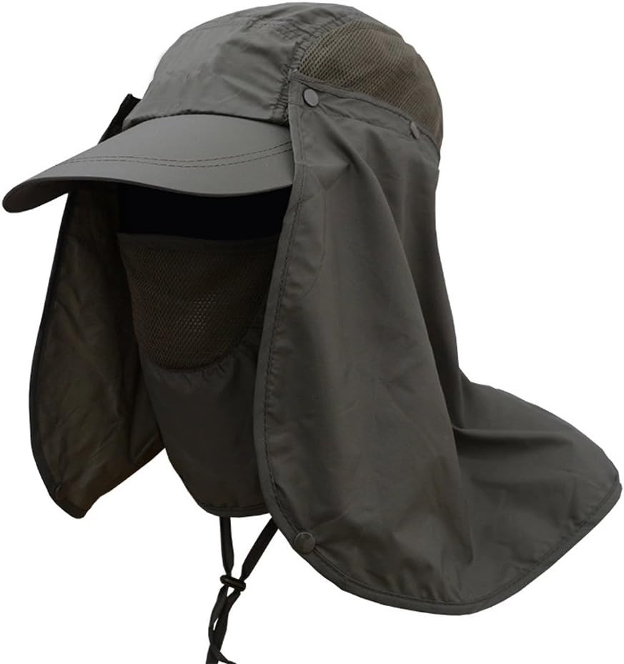 JITTY Sun Cap UV Protection Removable Neck & Face Flap Cover Caps for Summer Outdoor Hiking Fishing Gardening Hunting Camping