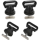 Atader Tie Downs for Kayak Track Mount, Vertical Tie Downs for Securing Cooler, Crate, and Other Kayak Rail Mount Accessories, 4 Pack