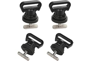 Atader Tie Downs for Kayak Track Mount, Vertical Tie Downs for Securing Cooler, Crate, and Other Kayak Rail Mount Accessories, 4 Pack