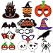 KUUQA Halloween Photo Booth Props Kit Halloween Party Decorations, Pack of 38