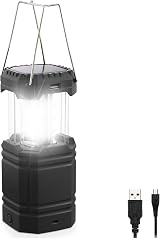 Mesqool Camping Lantern Rechargeable Solar USB Hand Crank Collapsible Light