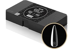 APRÉS Apres Gel-X® Stiletto Box of Nail Tips | 280 Gel-X Tips, Soft Tips, 14 Sizes 00-9 | Half-sizes Included (Natural Stiletto Long, 280 Count)