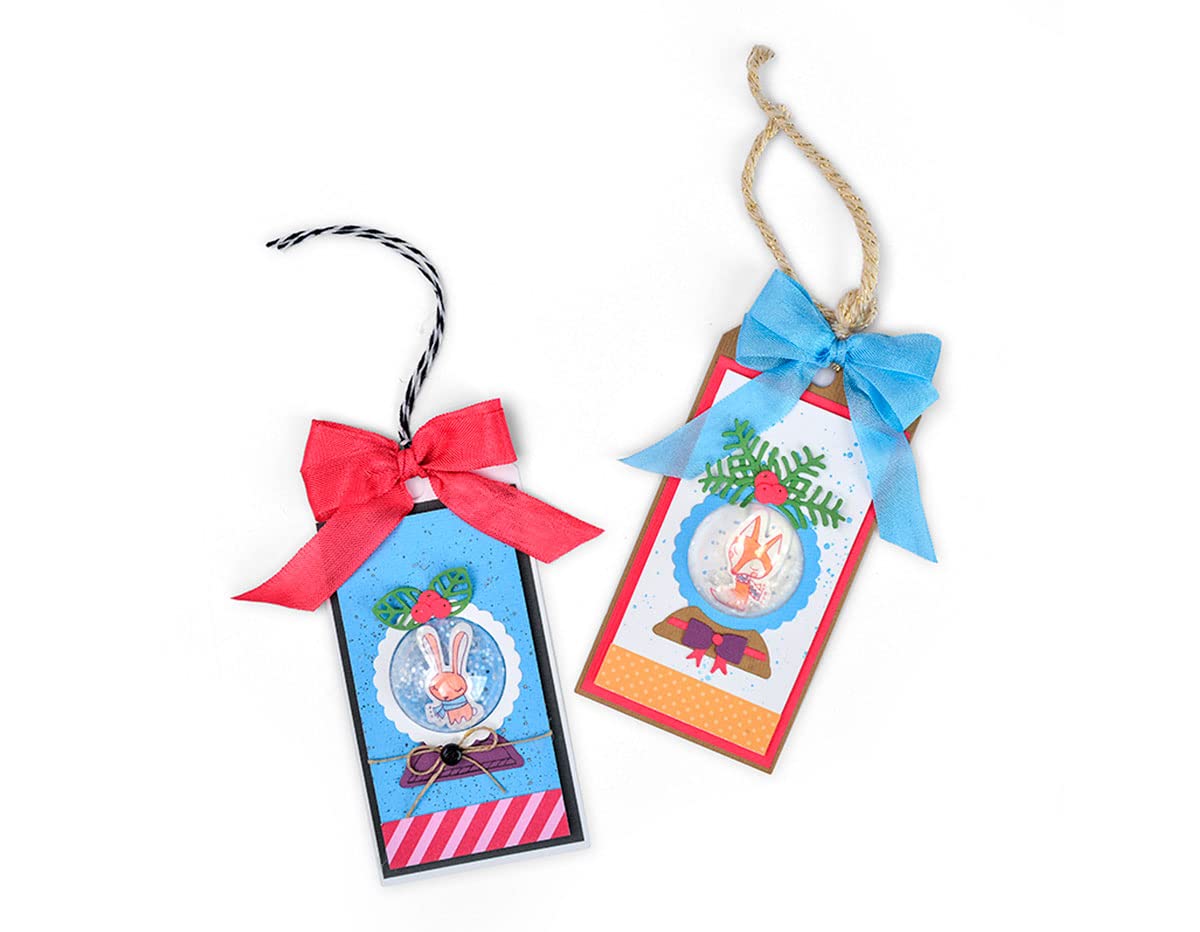Sizzix Framelits Die Set 663683, Snow Globe Scene by Jordan Caderao, 12 Pack, Multi Colour, One Size