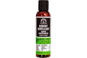 Grandpa Gus's Super Concentrate Rodent Repellent, 4 oz Makes 1 Gallon, Natural Peppermint Oil Spray, Humane Mice & Rats Control for Home & Garden, 4 oz