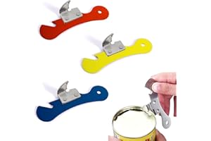 Sumlache 3 Pcs Can Opener Manual Stainless Steel Camping Can Opener, Portable Bottle Opener, Assorted Color.