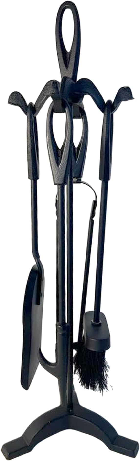 Thorness 5 Piece Black Metal Loop Handle Fireplace Companion Set 60cm