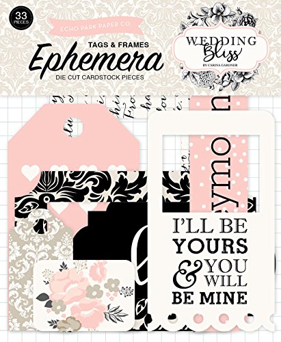 Echo Park Paper Company Wedding Bliss Frames & Tags Ephemera