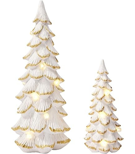 Amazon.com: 3' White Christmas Tree with LED Light/Tabletop samall