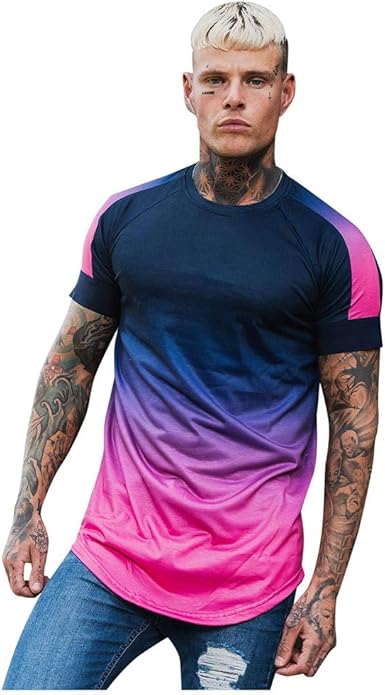 muscle fit pink shirt