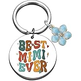 QUIHUD Mimi Gifts Mothers Day Birthday Present For Mimi Grandma Mothers Day Gifts Keychain Christmas Gifts From Grandkids