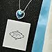 Pealrich Love Heart Fashion Pendant Necklace with Swarovski Crystal, for Women (Blue)