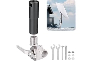 ELFCULB Starlink Pipe Adapter with Ratchet Mount,Starlink Adjustable Mount for Starlink Satellite Dish V2 Outdoor Marine Automotive Mounting Kit