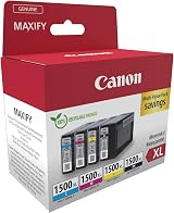 Canon PGI-1500XL Black Cyan Magenta Yellow Ink Cartridge Multipack XL Genuine view 3