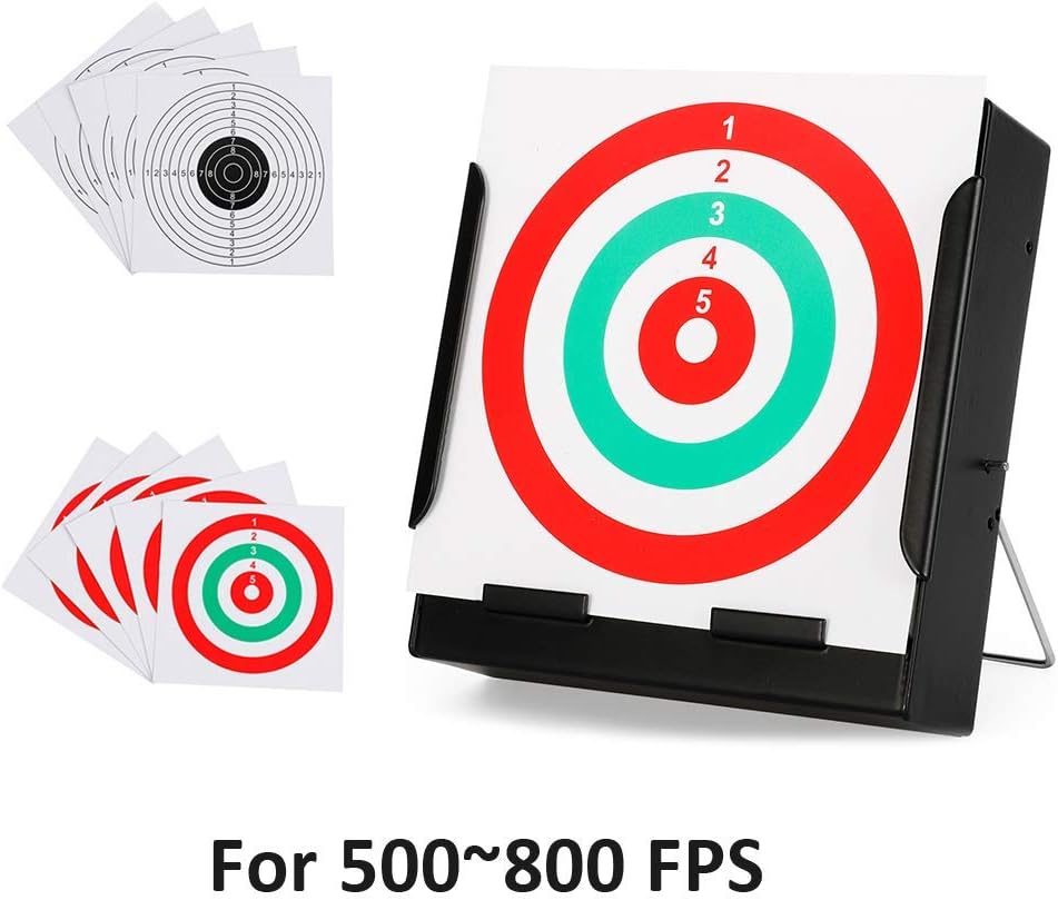 GearOZ Airsoft Pellet Trap Catcher and Airsoft Target Papers Black and White : Sports & Outdoors