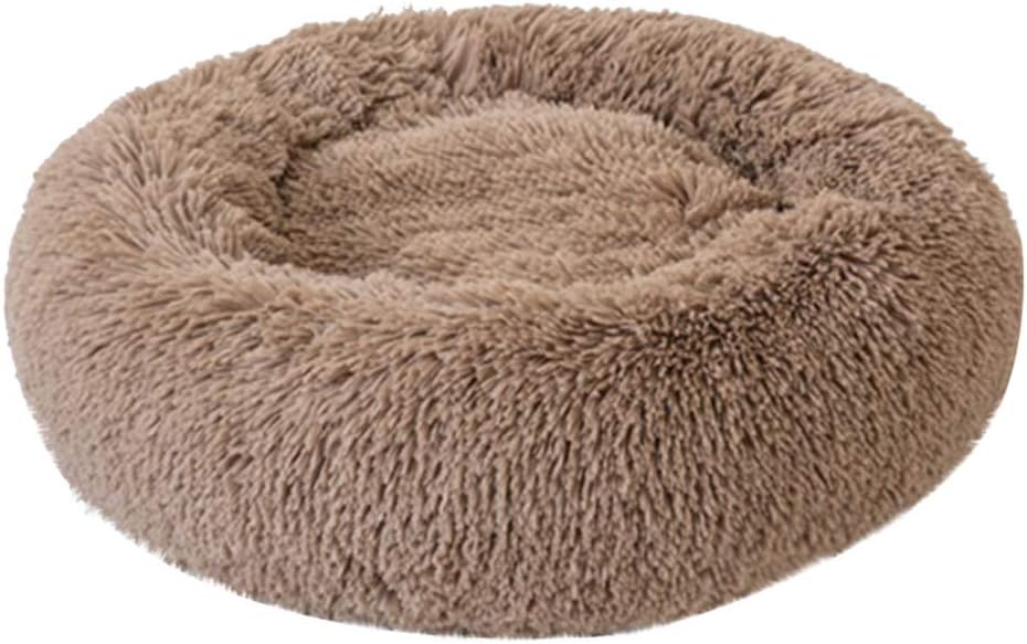 Pikolai Calming Bed for Cats Dogs Washable, Cozy Pet Beds Fur Donut Cuddler Puppy Kitten Bed Indoors Self Warming Doggy Bed,Mini Medium Large Sized Multiple Colors