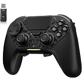 AceGamer Hypershadow D4 2.4G Wireless Controller for PS4/Switch/PC/IOS/Android/Steam Deck, TMR Joysticks, Instant Trigger Switch, Mechanical Buttons, 4 Macro Back Paddles, Turbo, 6-Axis Gyro, Grip Vibration +Trigger Vibration