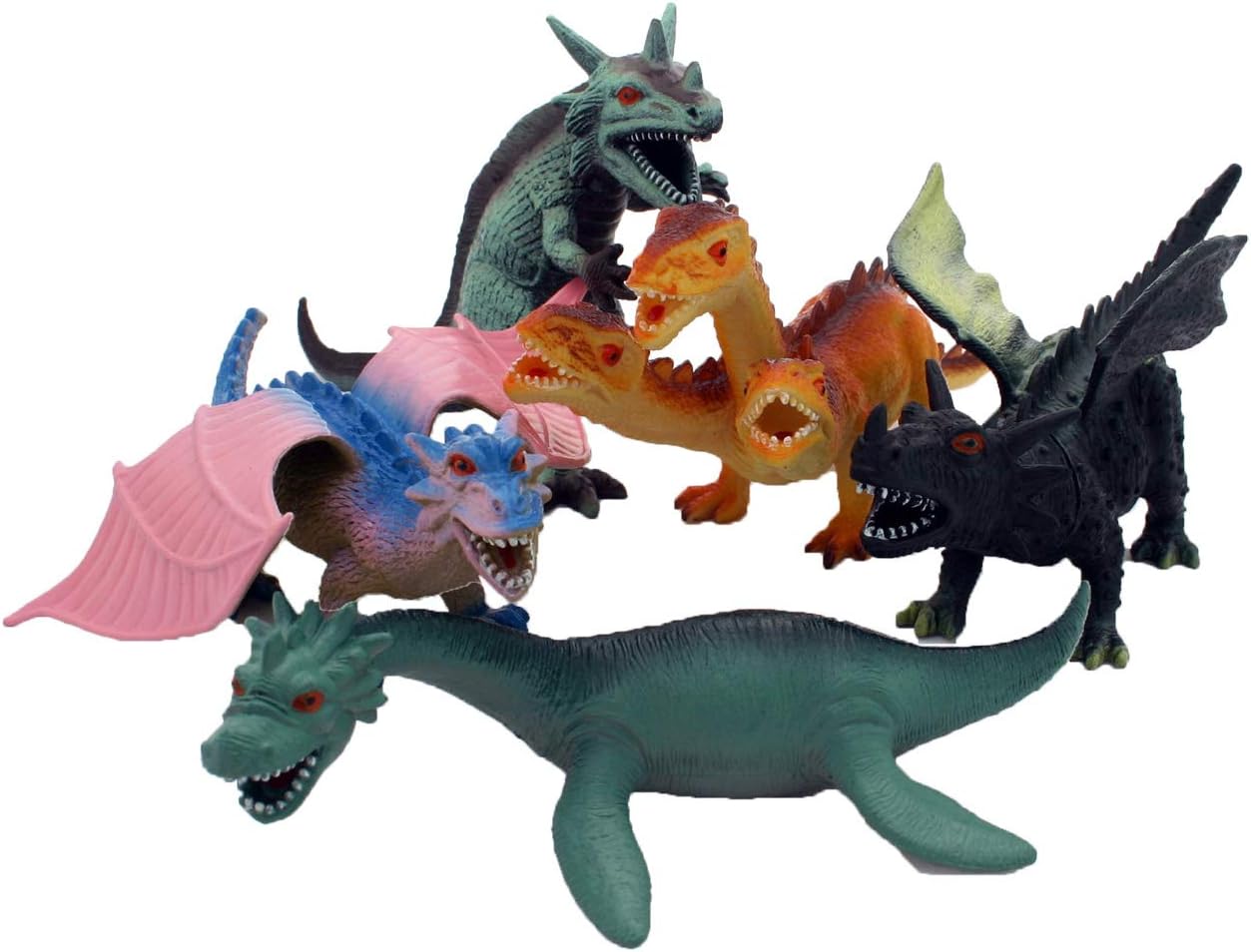 Lello & Monkey Dragon dinosaur fantasy toy plastic figures set of
