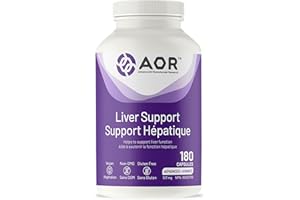 AOR Liver Support 517mg 180 Capsules 60-Day Supply - Supports Healthy Hepatic Function with NAC & Milk Thistle, Non-GMO & Glu