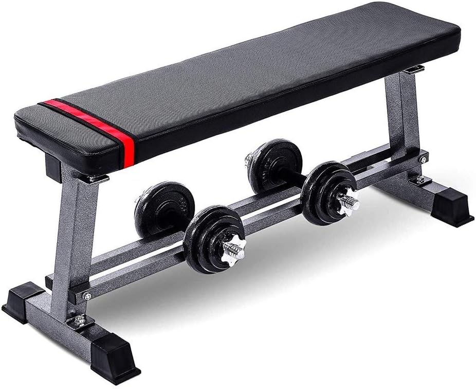 DHINGM Flat Weight Lifting,Press Bench, Legs Barbell Flat Bench Press Dumbbell Weight Lifting, for Multi-Purpose Weight Training and Ab Exercises