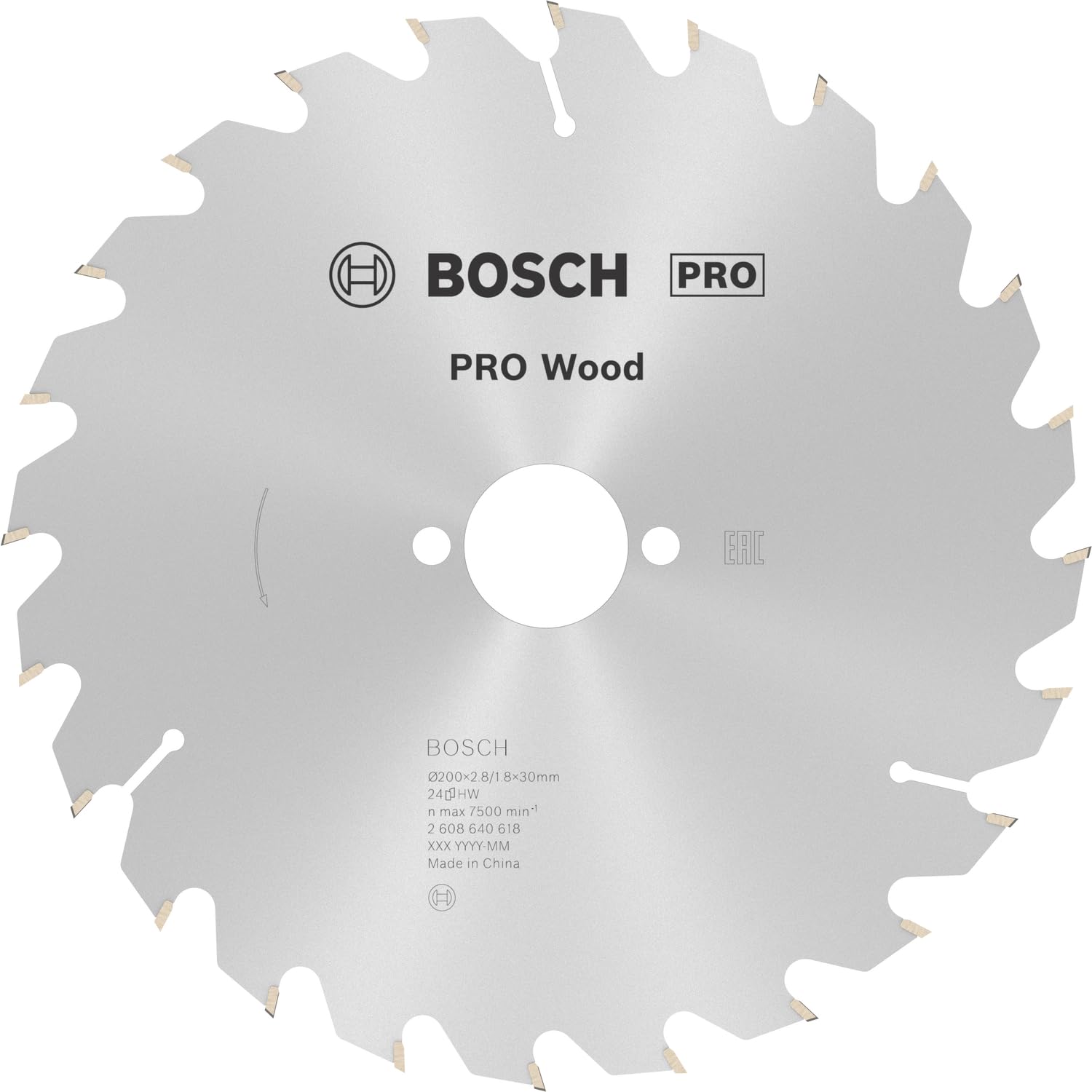Bosch 1x PRO Wood Circular Saw Blade for Corded Hand-Held Circular Saws (for Softwood, Hardwood, Ø mm, Professional Accessory Hand-Held Circular Saw)