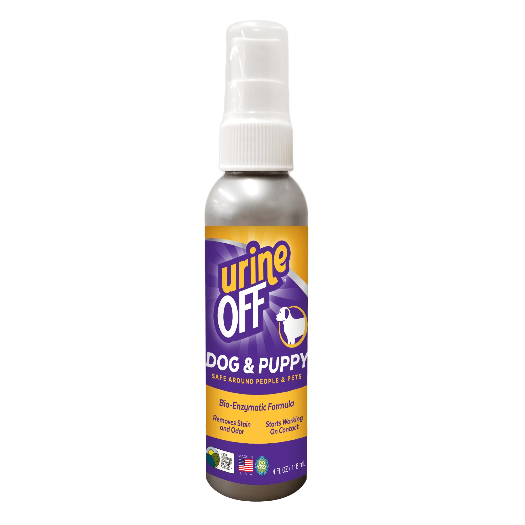 Urine OFF Dog & Puppy Travel Size Spray, 118ml - Made in USA
