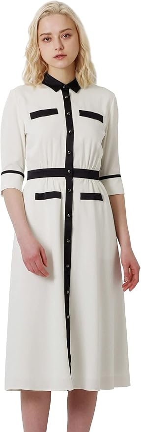 Amazon Co Jp ラブレス Loveless ホワイトトリミングワンピース 62j 服 ファッション小物