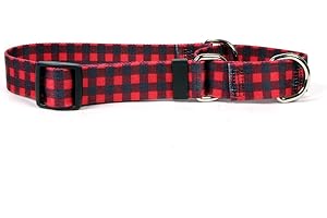 Yellow Dog Design Martingale Slip Collar, Buffalo Plaid Red, Large 27"