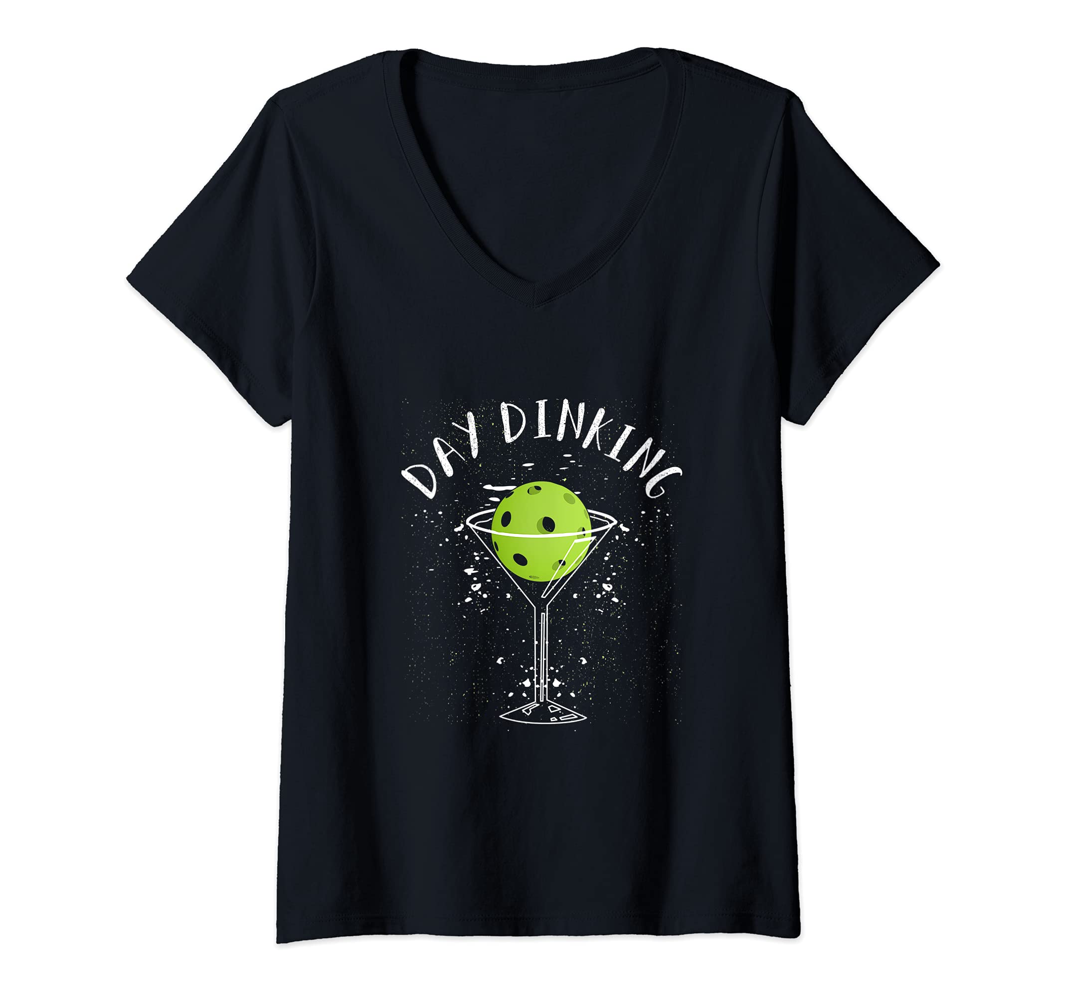 Photo 1 of Womens Pickleball Player Paddle Outfit I Pickle Ball Day Dinking V-Neck T-Shirt