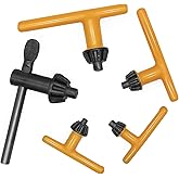 Famgee Replacement Drill Chuck Key Wrench Electric Drill Clamping Tool (Chuck Diameter: 3/4" / 5/8" / 1/2" / 3/8" / 1/4") - 5 Sizes