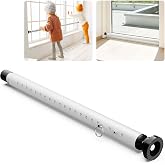 Abiglifty Sliding Door Security Bar, 17-50 Inch Adjustable Heavy Duty Sliding Glass Door Security bar with Rubber Tips for Windows, Home, Apartment &amp; Travel (White)