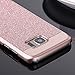 Galaxy S7 Edge Case, Moleboxes Luxury Hybrid Beauty Crystal Rhinestone with Gold Sparkle Glitter PC Hard Protective Diamond Case Cover for Samsung Galaxy S7 Edge (Rose Gold)