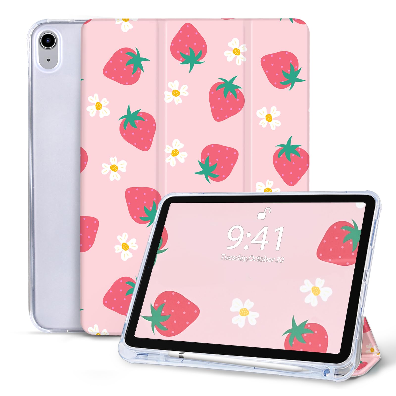 Vozehui 10.9 inch Case for iPad (A16) 11th Generation 11 Inch 2025＆iPad 10th Generation Case 2022 with Pencil Holder,Tri-fold Stand Slim Lightweight Protective Case Smart Cover with Auto Sleep Wake