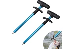 WZTWZ 2 Pcs Blue Hook Removal Tool - Portable Extractor, T-Handle, Convenient Extrusion Hook Separator, Fish Separation, Disa
