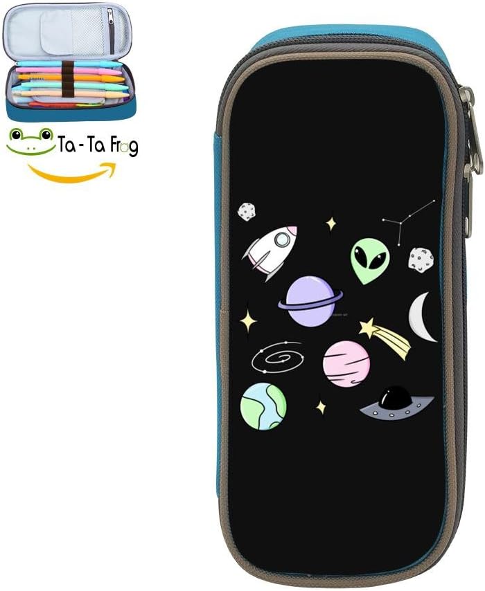 Space Aesthetic Pen Case - Pen Pencil Case Large Capacity Stationery Box multi-function Storage Bag For Students-Blue