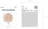 PartyDeco Floral Foil Balloon Happy Birthday 35cm Pink Multi-Color view 3