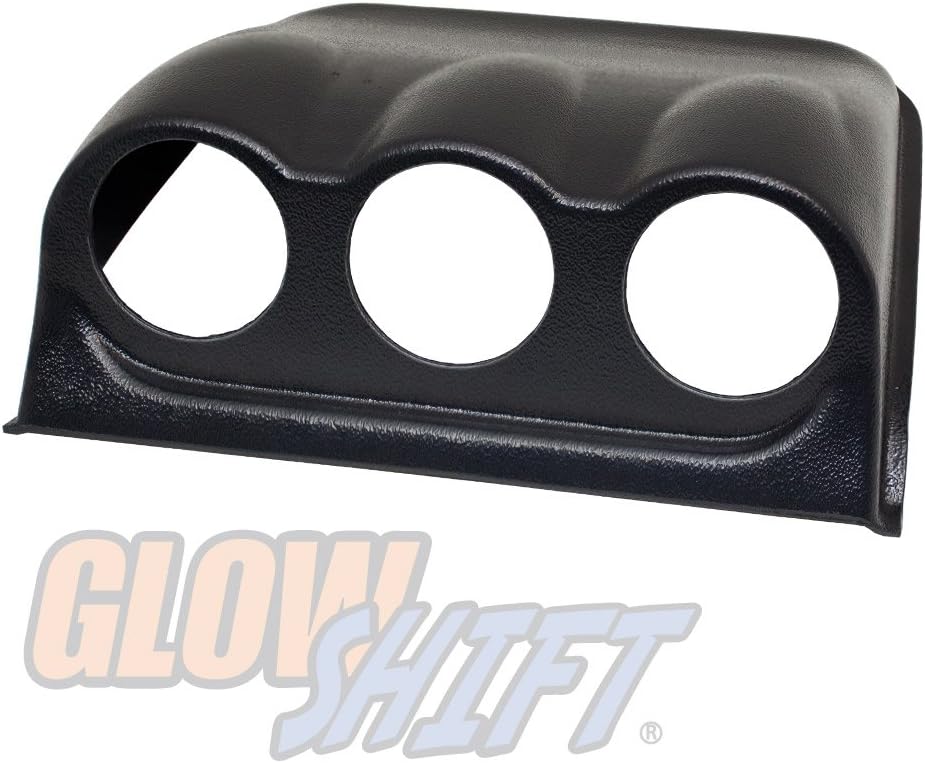 GlowShift Black Triple Dashboard Gauge Pod for 1998-2001 Subaru Impreza - ABS Plastic - Mounts (3) 2-1/16" (52mm) Gauges to Vehicle's Dash